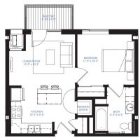 One Bedroom A-2B